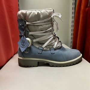 Timberland blue fur lined hiking boots